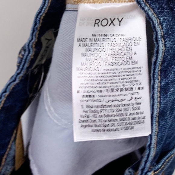 NWT Roxy Surfing Girl Power High Waist Distressed Denim Mini Skirt - Picture 8 of 8